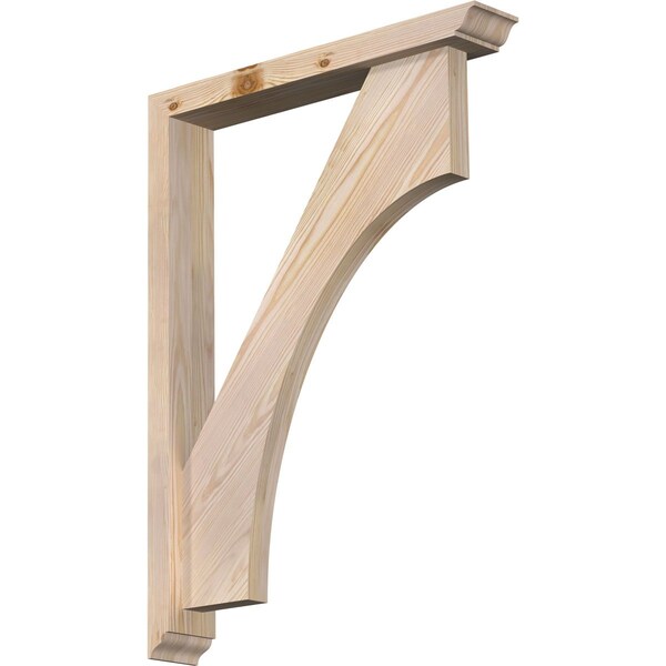 Ekena Millwork Westlake Traditional Smooth Bracket w/ Offset Brace, Douglas Fir, 3 1/2"W x 22"D x 30"H BKT0402X22X30WTL01SDF - main